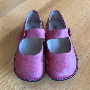 Alegria by PG Lite Palermo Pink Distressed Mary Jane Clogs size 36